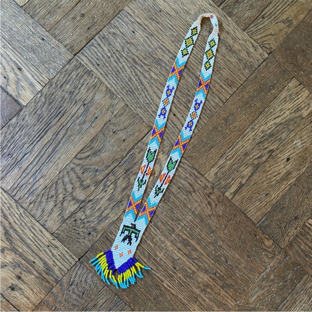 Vintage Beaded Thunderbird Necklace